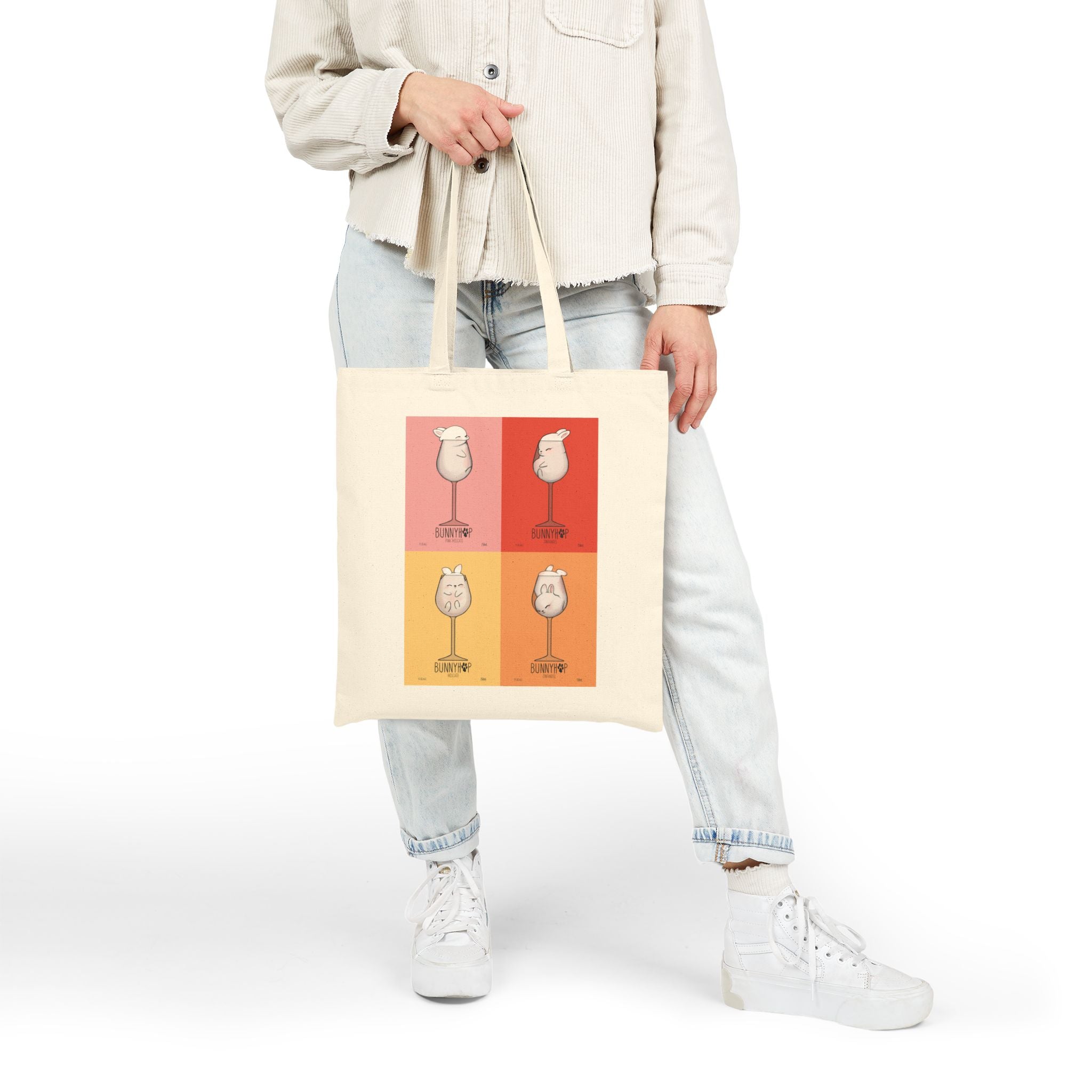 Bunny Wine Tote Bag