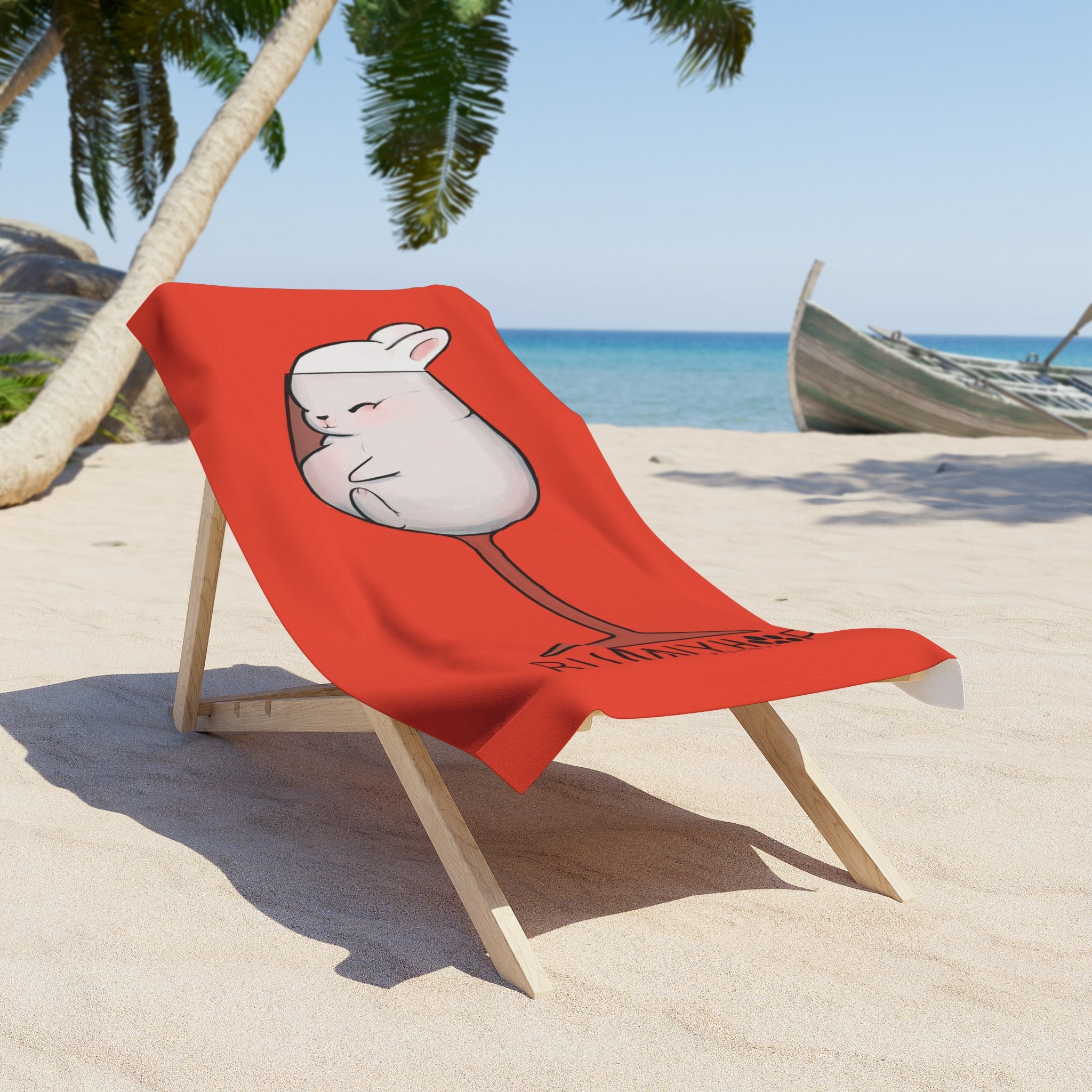 Bunny Wine Red - Towel