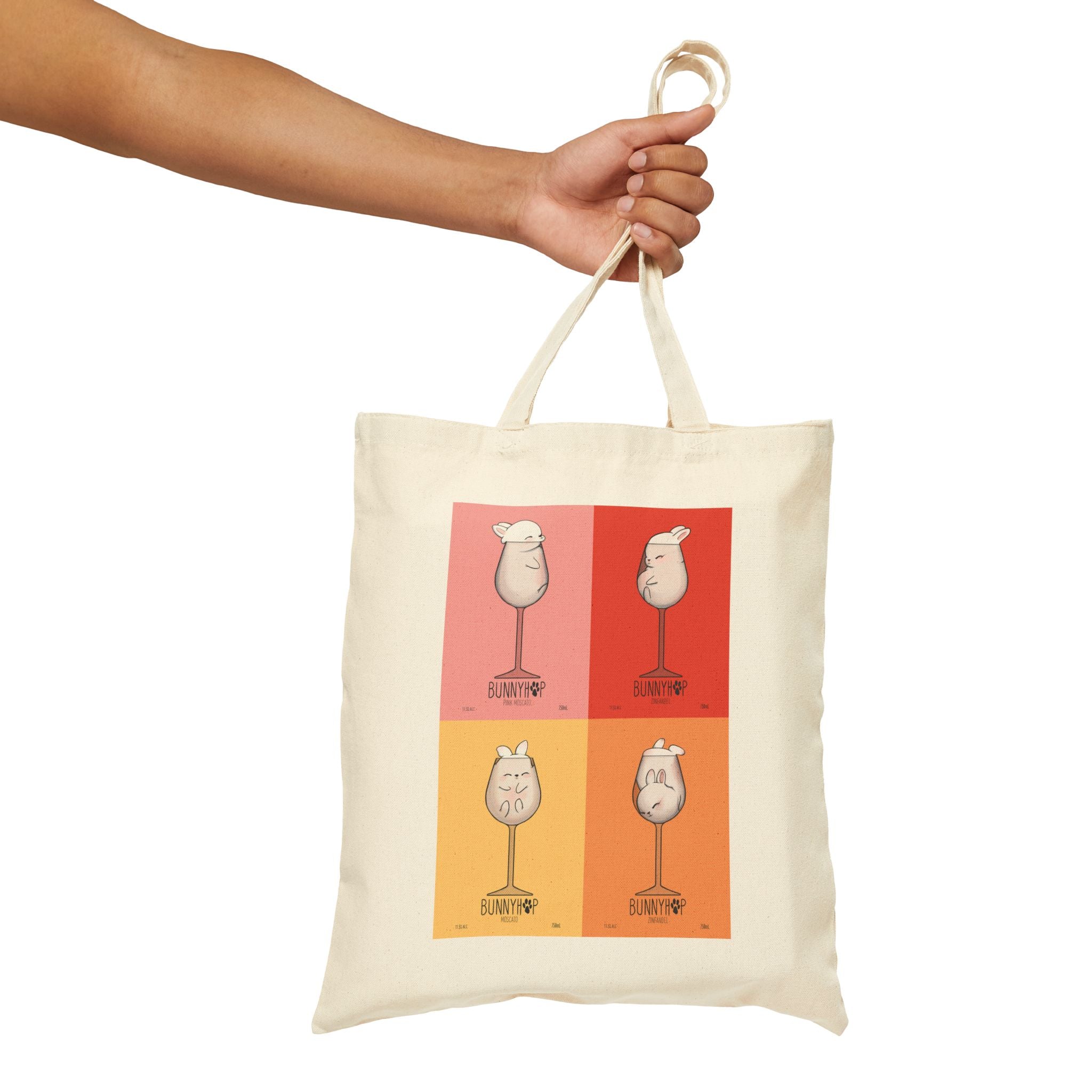 Bunny Wine Tote Bag