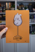 Orange Wine Bunny Print